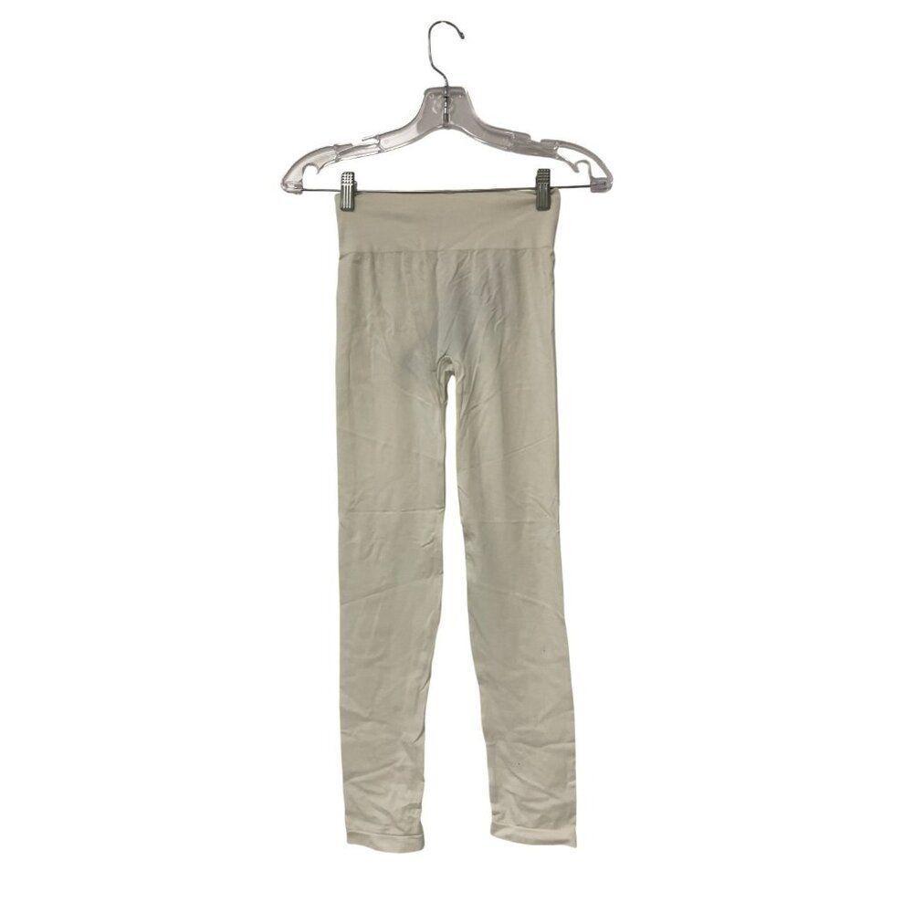 Oysho Womens Leggings Small Cream Active Seamless Base Layers Athleisure NWD